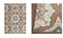 Global Rug Designs Haven Hav11 Taupe and Blue 9'2" x 12'5" Area Rug